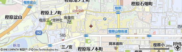 京都府京都市西京区樫原下池田町周辺の地図