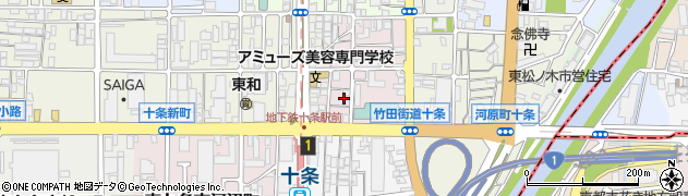 京都府京都市南区東九条石田町周辺の地図
