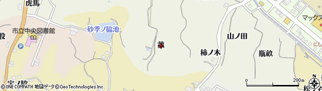 愛知県知多市新知（菰）周辺の地図