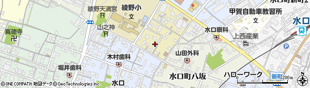滋賀県甲賀市水口町綾野周辺の地図