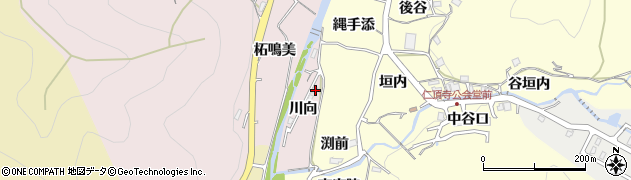 兵庫県猪名川町（川辺郡）島（川向）周辺の地図
