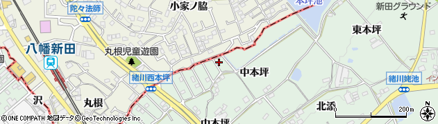 愛知県知多郡東浦町緒川中本坪11周辺の地図