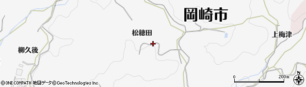 愛知県岡崎市箱柳町（松穂田）周辺の地図