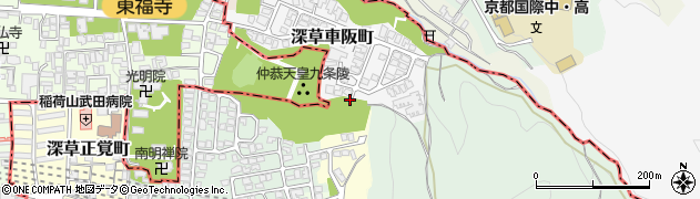 車阪公園周辺の地図