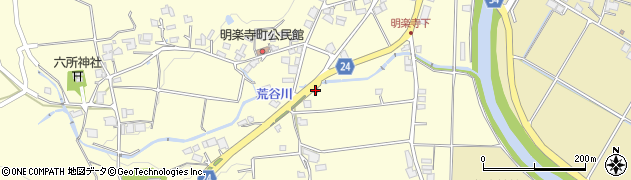 明楽寺郵便局周辺の地図
