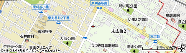 かんてき 東刈谷店周辺の地図