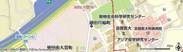 滋賀県大津市瀬田月輪町周辺の地図