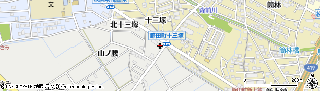 愛知県刈谷市半城土町北十三塚13周辺の地図