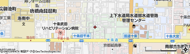 京都府京都市南区西九条高畠町周辺の地図