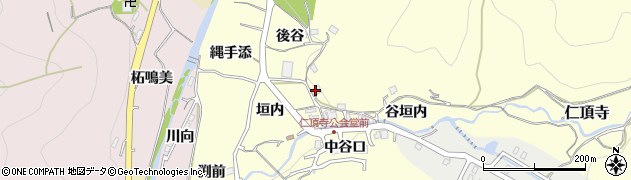 兵庫県猪名川町（川辺郡）仁頂寺（垣内）周辺の地図