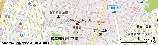 愛知県岡崎市井田町（中屋敷）周辺の地図