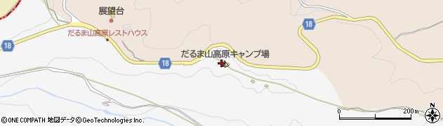 だるま山キャンプ場管理棟周辺の地図