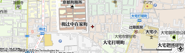 京都府京都市山科区椥辻中在家町周辺の地図