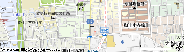 京都府京都市山科区椥辻中在家町11周辺の地図