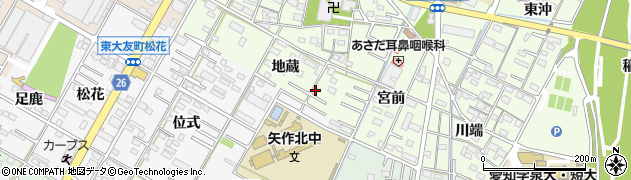 愛知県岡崎市舳越町（地蔵）周辺の地図
