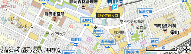 時屋静岡店周辺の地図