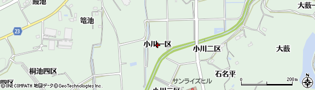 愛知県東浦町（知多郡）緒川（小川一区）周辺の地図