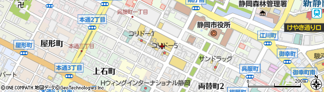 静岡伊勢丹　４Ｆグリーンノート周辺の地図