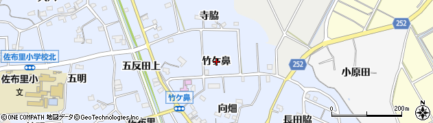 愛知県知多市佐布里（竹ケ鼻）周辺の地図