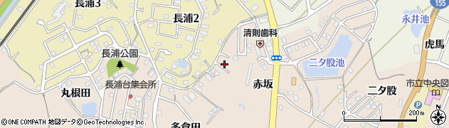 愛知県知多市日長赤坂5周辺の地図