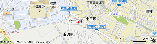 愛知県刈谷市半城土町北十三塚3周辺の地図