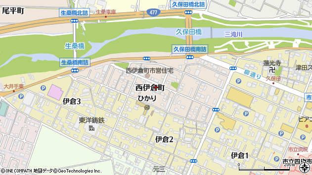 〒510-0831 三重県四日市市西伊倉町の地図