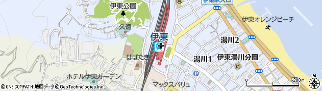 伊東駅周辺の地図