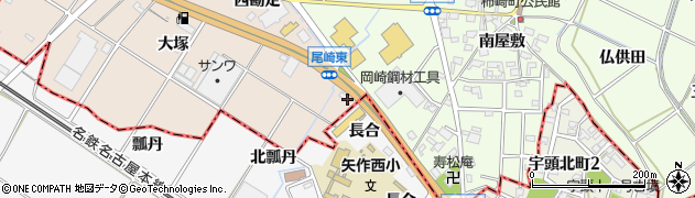 愛知県安城市尾崎町大塚60周辺の地図