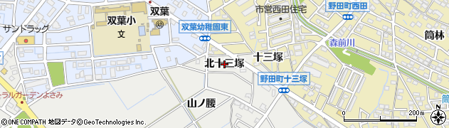 愛知県刈谷市半城土町（北十三塚）周辺の地図