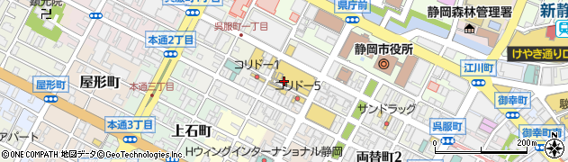 静岡伊勢丹５Ｆ　紳士服・洋品周辺の地図