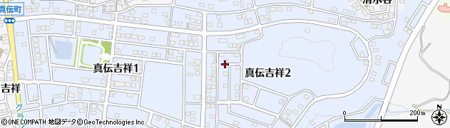 愛知県岡崎市真伝吉祥周辺の地図