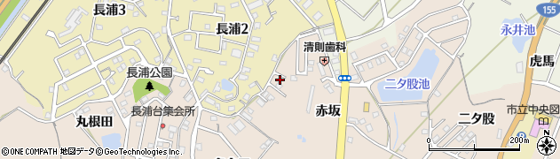 愛知県知多市日長赤坂7周辺の地図