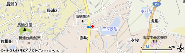 愛知県知多市日長赤坂81周辺の地図