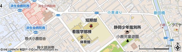 静岡県立大学短期大学部　学生部学生室周辺の地図