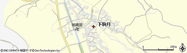 滋賀県蒲生郡日野町下駒月1072周辺の地図