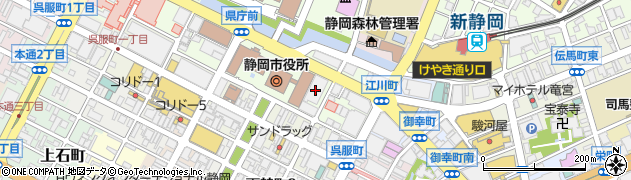 株式会社ホットスタッフ静岡　本部周辺の地図