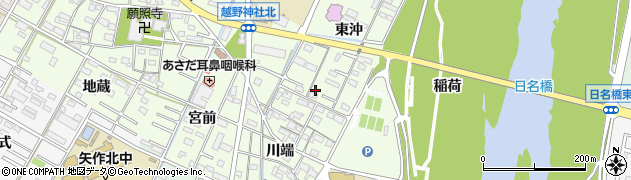愛知県岡崎市舳越町東沖58周辺の地図