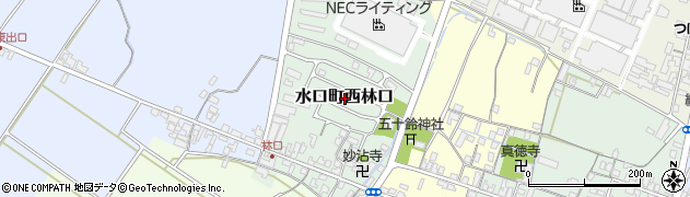 滋賀県甲賀市水口町西林口周辺の地図