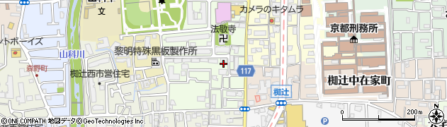 椥辻西浦公園周辺の地図