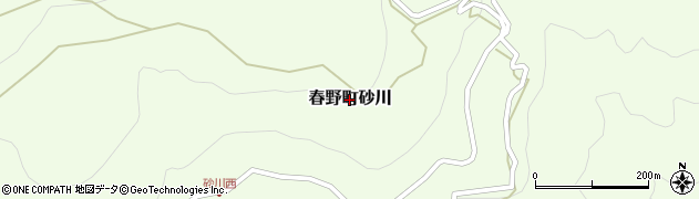静岡県浜松市天竜区春野町砂川周辺の地図