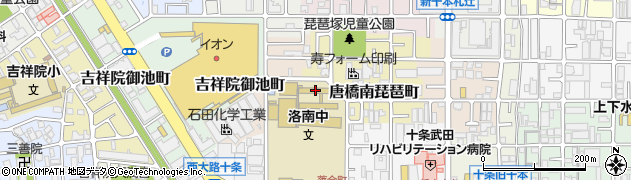 京都府京都市南区唐橋南琵琶町周辺の地図