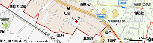 愛知県安城市尾崎町大塚39周辺の地図