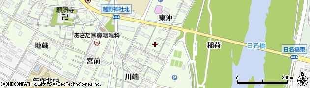 愛知県岡崎市舳越町（東沖）周辺の地図