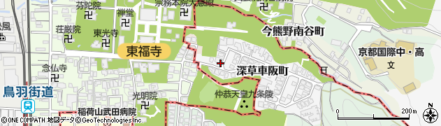 京都府京都市伏見区深草車阪町周辺の地図