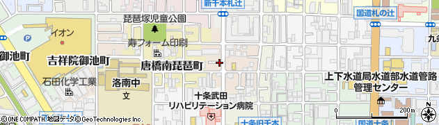 京都府京都市南区唐橋芦辺町周辺の地図