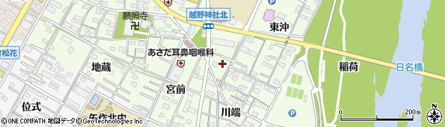 愛知県岡崎市舳越町（西沖）周辺の地図