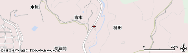 愛知県岡崎市田口町（長狭間）周辺の地図