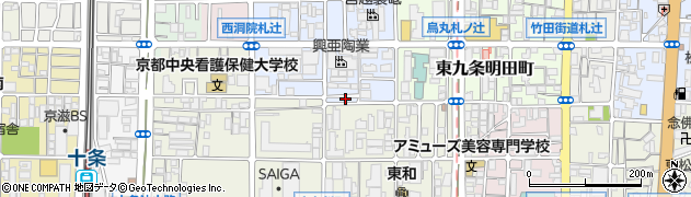 京都府京都市南区東九条西明田町2周辺の地図
