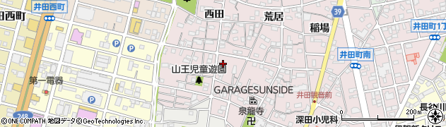愛知県岡崎市井田町（宮ノ腰）周辺の地図