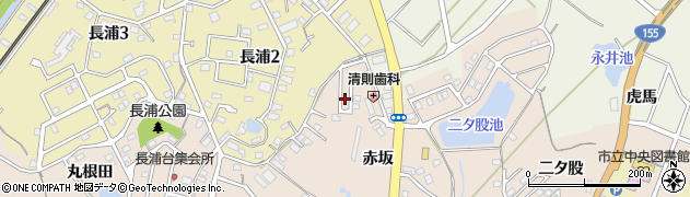 愛知県知多市日長赤坂9-10周辺の地図